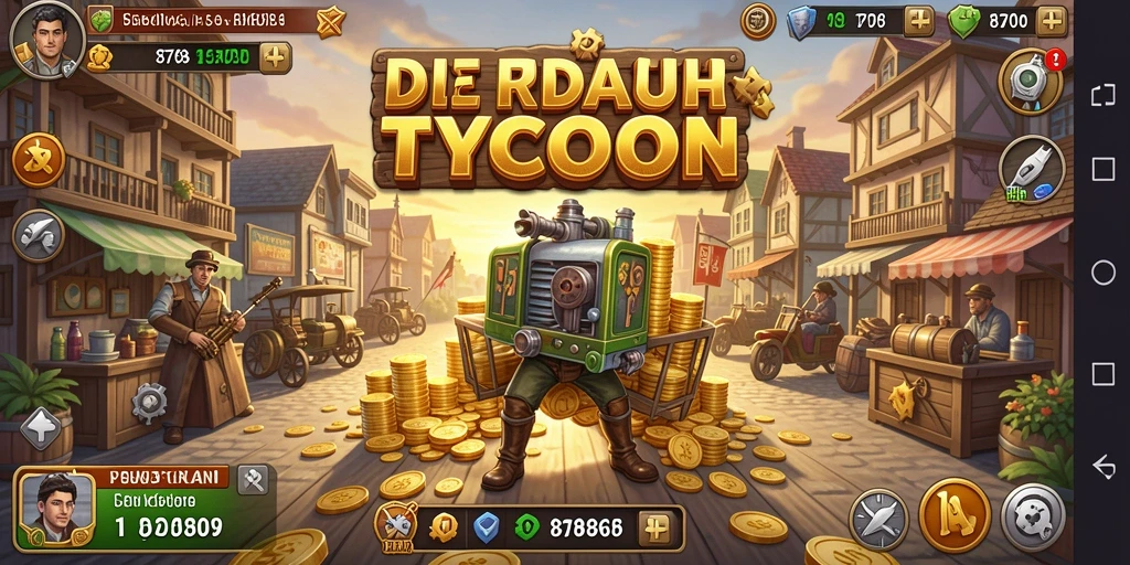 Tampilan gameplay seru dalam 8768 yang menampilkan strategi Tycoon.