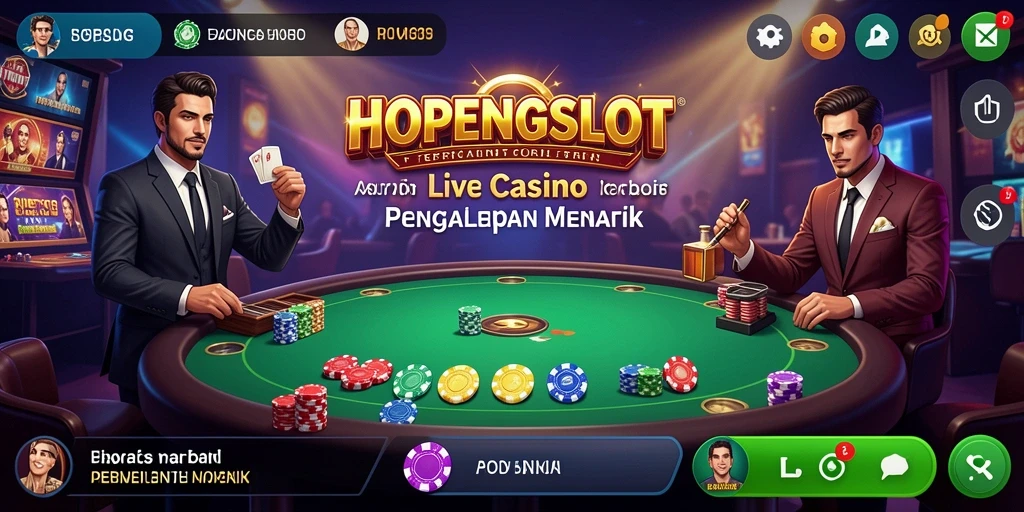 Tampilan menarik dari gameplay HOPENGSLOT dalam suasana Live Casino.