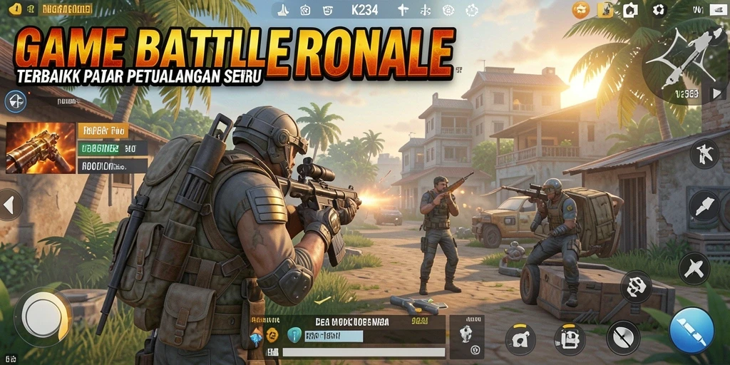 Tampilan gameplay seru dalam perang Battle Royale di K234.
