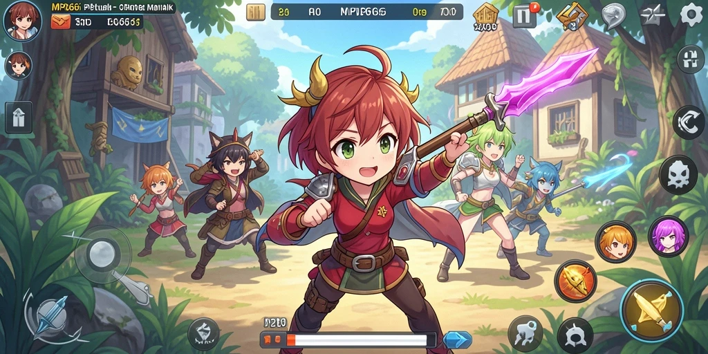 Tampilan gameplay MPO666 yang penuh aksi dan warna-warni.