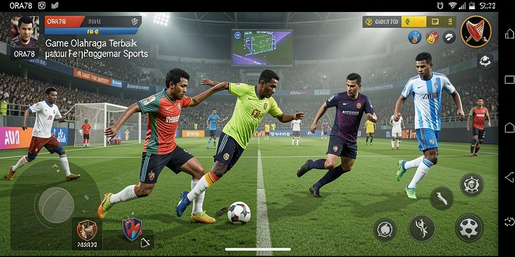 Screenshot gameplay ORA78 yang menunjukkan aksi seru dalam olahraga.