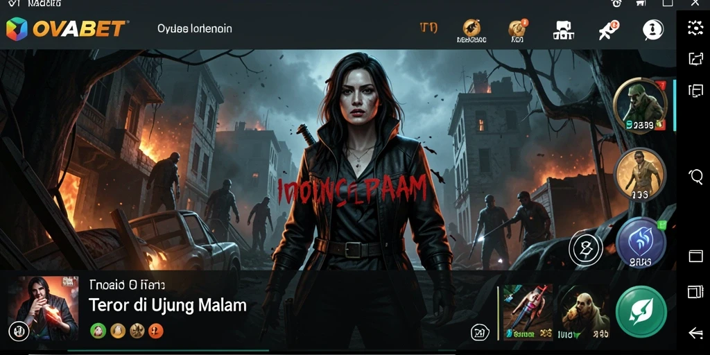 Tampilan gameplay OVABET yang penuh ketegangan dan teror.
