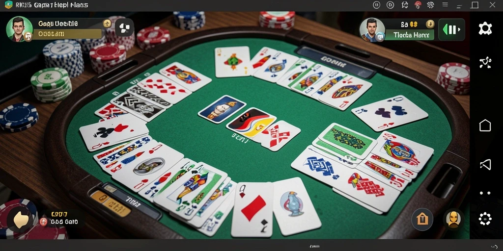 Screenshot gameplay Gaple RK55 yang menegangkan dan interaktif.