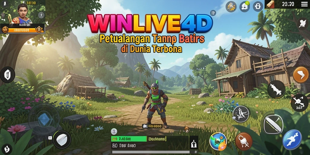 Tangkapan layar WINLIVE4D menunjukkan petualangan seru dalam dunia terbuka.